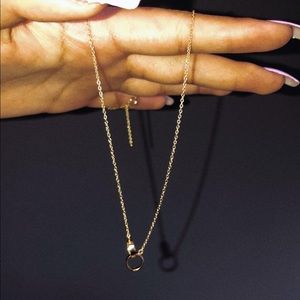 Cuffed rings necklace
